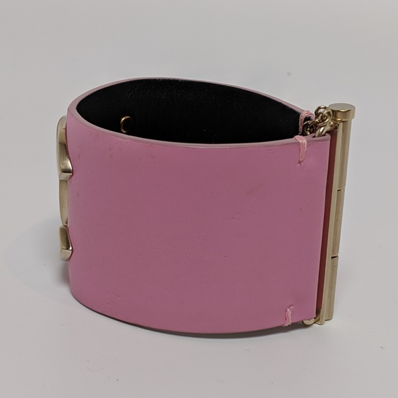 SOLD Chanel Pink Leather Cruise Bracelet - Picture 2 of 5